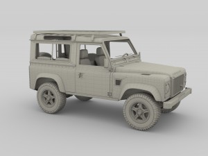 1985 land rover defender 90 with interior ver 7 3D 模型