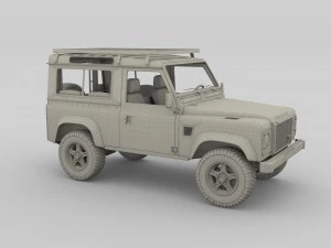 1985 land rover defender 90 with interior ver 7 3D Model