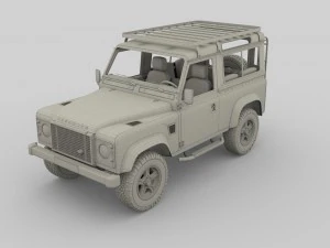 1985 land rover defender 90 with interior ver 7 3D Model