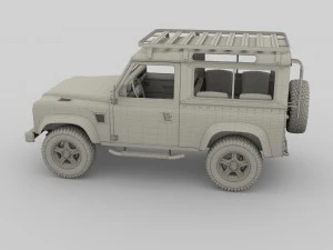 1985 land rover defender 90 with interior ver 7 3D Model