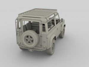 1985 land rover defender 90 with interior ver 7 3D Model