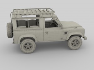 1985 land rover defender 90 with interior ver 7 3D 模型