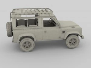 1985 land rover defender 90 with interior ver 7 3D Model