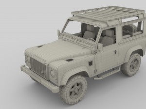 1985 land rover defender 90 with interior ver 7 3D 模型