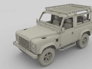 1985 land rover defender 90 with interior ver 7 3D Model