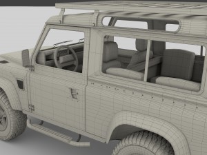 1985 land rover defender 90 with interior ver 7 3D 模型