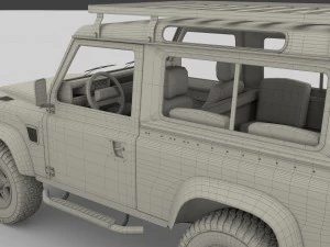 1985 land rover defender 90 with interior ver 7 3D Model