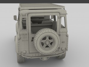1985 land rover defender 90 with interior ver 7 3D 模型