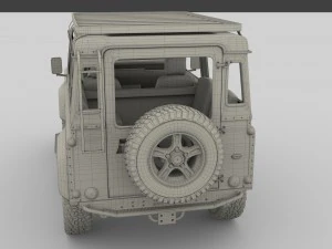 1985 land rover defender 90 with interior ver 7 3D Model