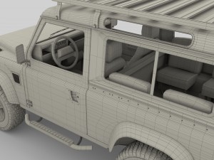 1985 land rover defender 90 with interior ver 7 3D 模型