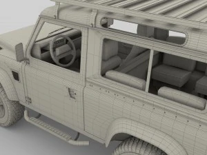 1985 land rover defender 90 with interior ver 7 3D Model