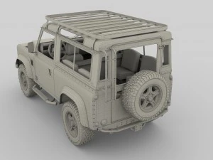 1985 land rover defender 90 with interior ver 7 3D Model