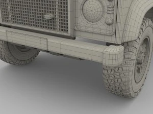 1985 land rover defender 90 with interior ver 7 3D Model