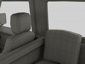 1985 land rover defender 90 with interior ver 7 3D 模型