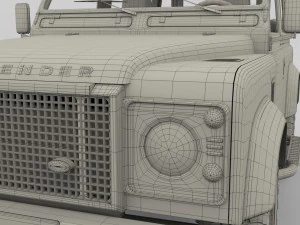 1985 land rover defender 90 with interior ver 7 3D Model