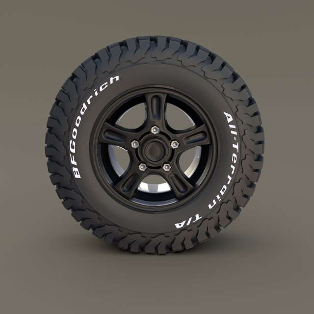 offroad alloy wheel at 3D Модель .c4d .max .obj .3ds .fbx .stl .blend 