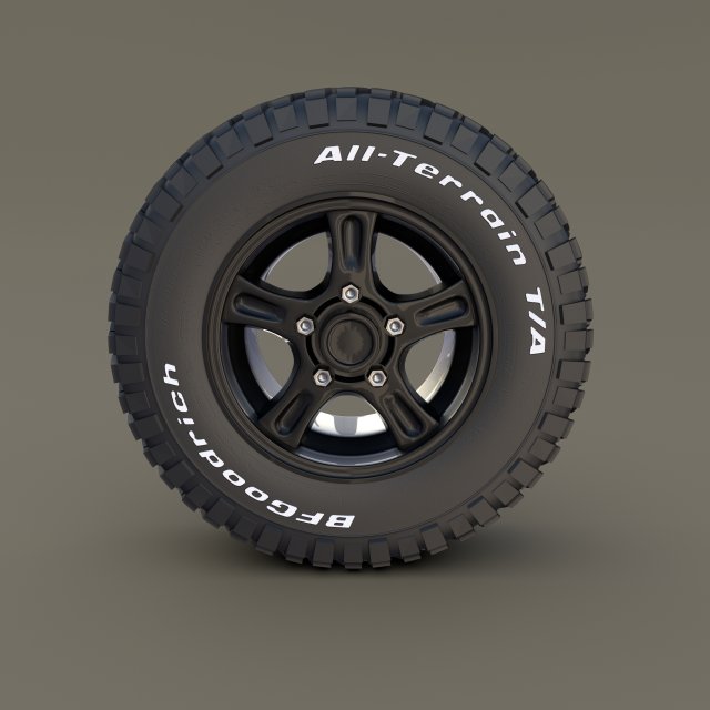 offroad alloy wheel mud 3D Модель .c4d .max .obj .3ds .fbx .stl .blend 