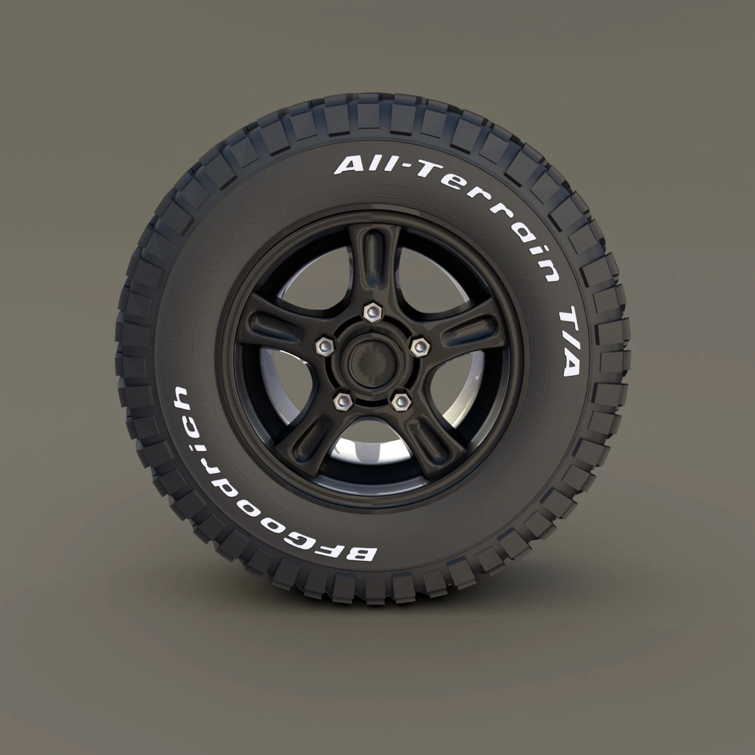 offroad alloy wheel mud 3D Model .c4d .max .obj .3ds .fbx .stl .blend