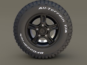 offroad alloy wheel mud 3D मॉडल