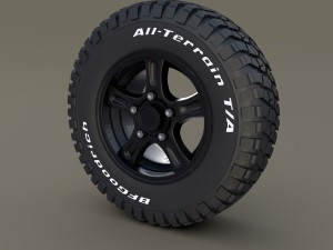 offroad alloy wheel mud 3D Модель