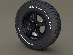 offroad alloy wheel mud 3D Model