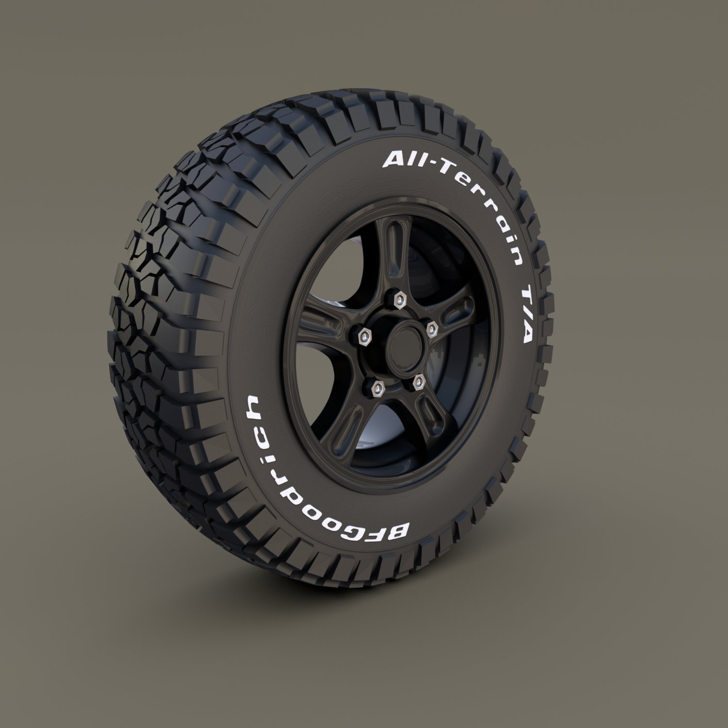 Wheels in mud off road