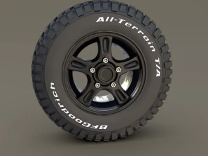 offroad alloy wheel mud 3D Model