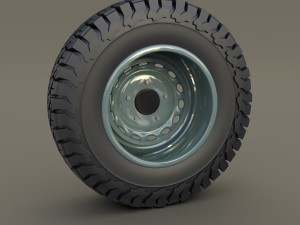 offroad steel wheel at 3D Модель