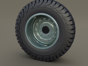 offroad steel wheel at 3D Модель