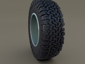 offroad steel wheel at 3D Модель