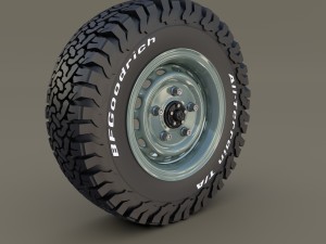 offroad steel wheel at 3D Модель