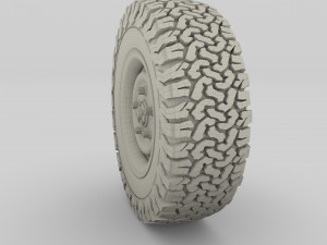 offroad steel wheel at 3D Модель