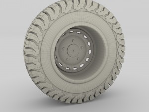 offroad steel wheel at 3D Модель