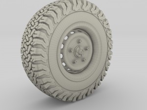 offroad steel wheel at 3D Модель