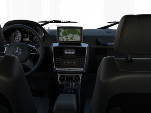mercedes benz g class with interior blue Model 3D
