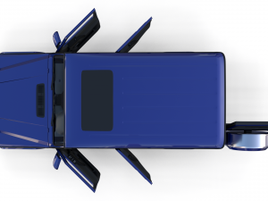 mercedes benz g class with interior blue Model 3D