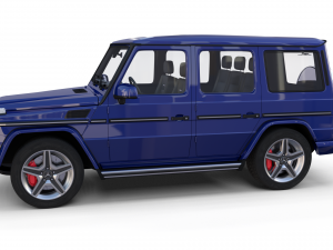 mercedes benz g class with interior blue Model 3D