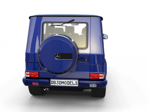 mercedes benz g class with interior blue Model 3D