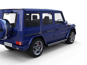 mercedes benz g class with interior blue Model 3D