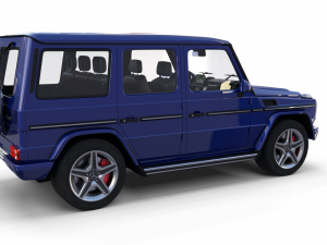 mercedes benz g class with interior blue Model 3D
