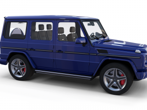 mercedes benz g class with interior blue Model 3D