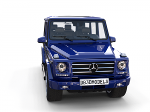 mercedes benz g class with interior blue Model 3D