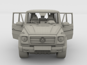 mercedes benz g class with interior blue Model 3D