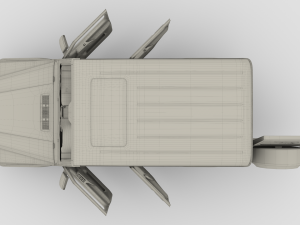 mercedes benz g class with interior blue Model 3D