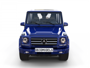 mercedes benz g class with interior blue Model 3D