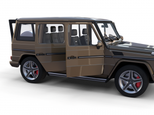 mercedes benz g class with interior brown 3D 模型