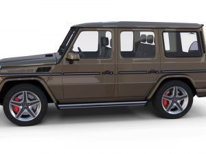 mercedes benz g class with interior brown 3D 模型