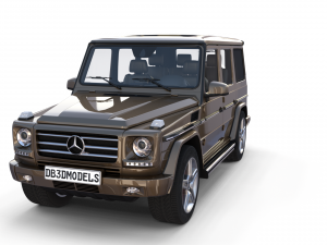 mercedes benz g class with interior brown 3D 模型