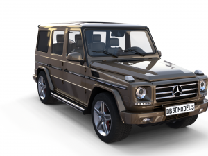 mercedes benz g class with interior brown 3D 模型
