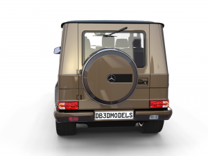 mercedes benz g class with interior brown 3D 模型